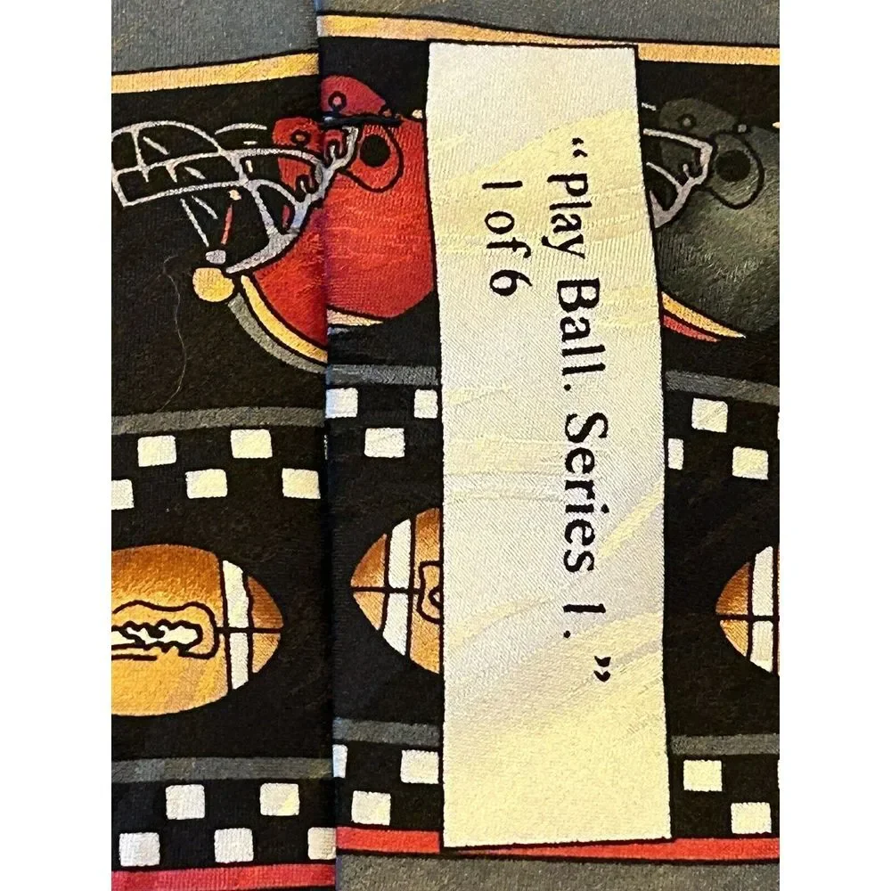 Keith Daniels Play Ball‎ Series Football Novelty Silk Necktie
